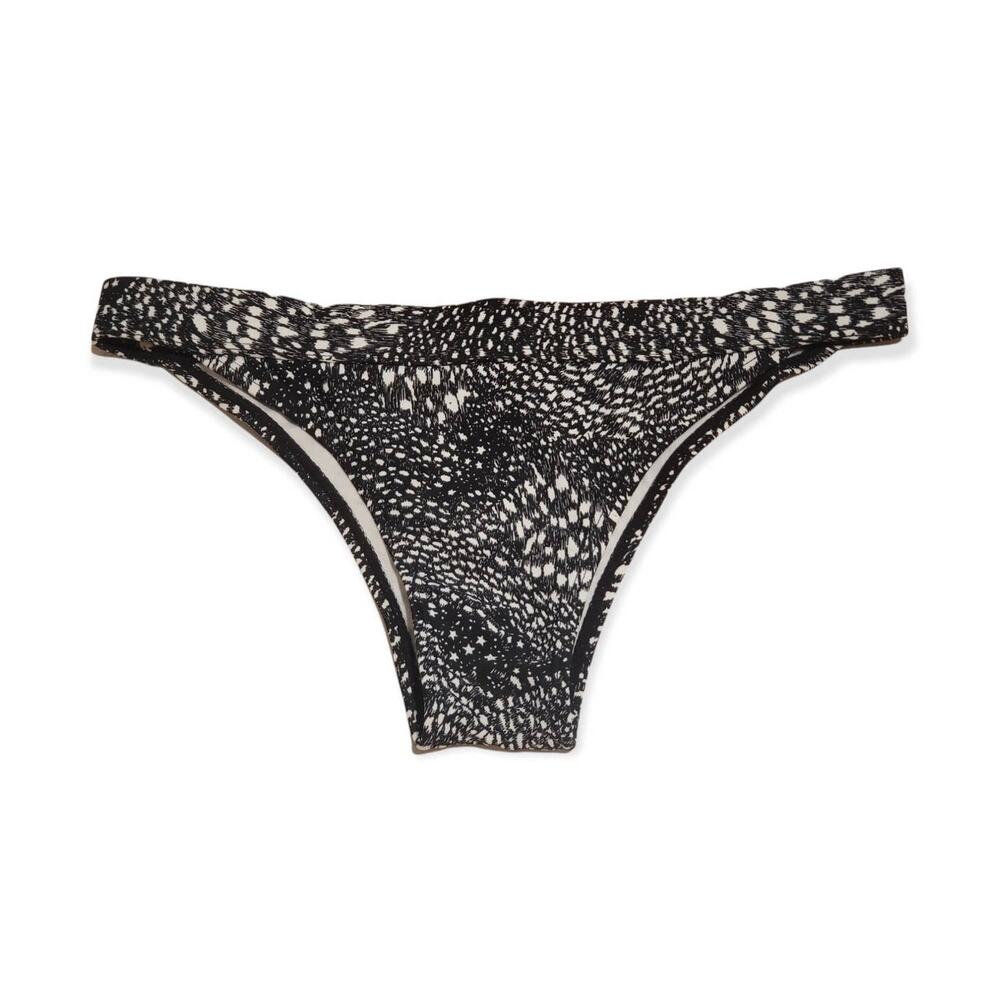 Island Love Black & White Animal / Star Print Swim Wear Bikini Suit Bottoms